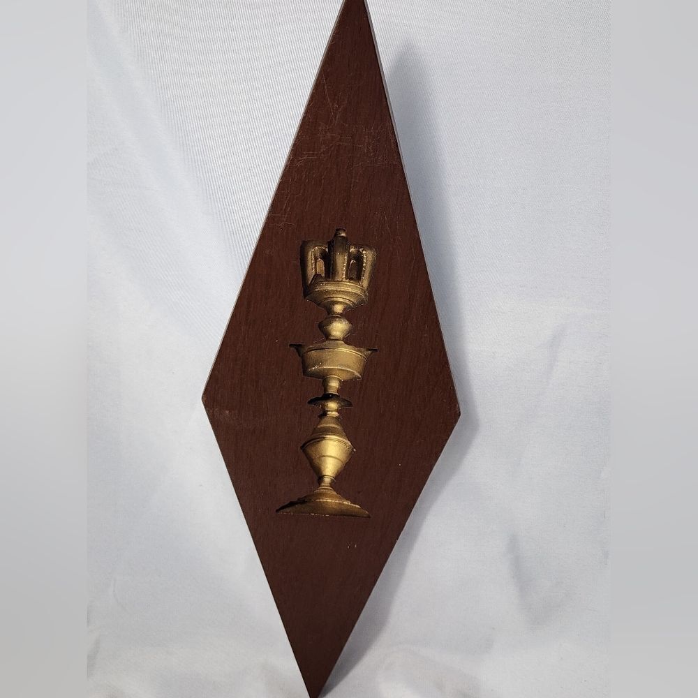 Vintage MCM Burwood Wooden Chess Wall Decor